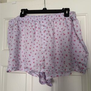 PINK Victoria’s Secret Lyocell Silky Boxer Shorts Purple Whisper Floral XXL